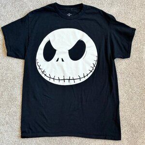 Disney Jack Skellington Shirt Nightmare Before Christmas Black Size Large